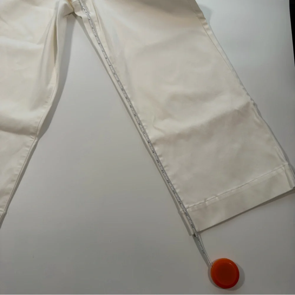 SPANX Women's White‎ Stretch Twill Cropped Wide-Leg Pants NWT Size XL - Picture 9 of 12